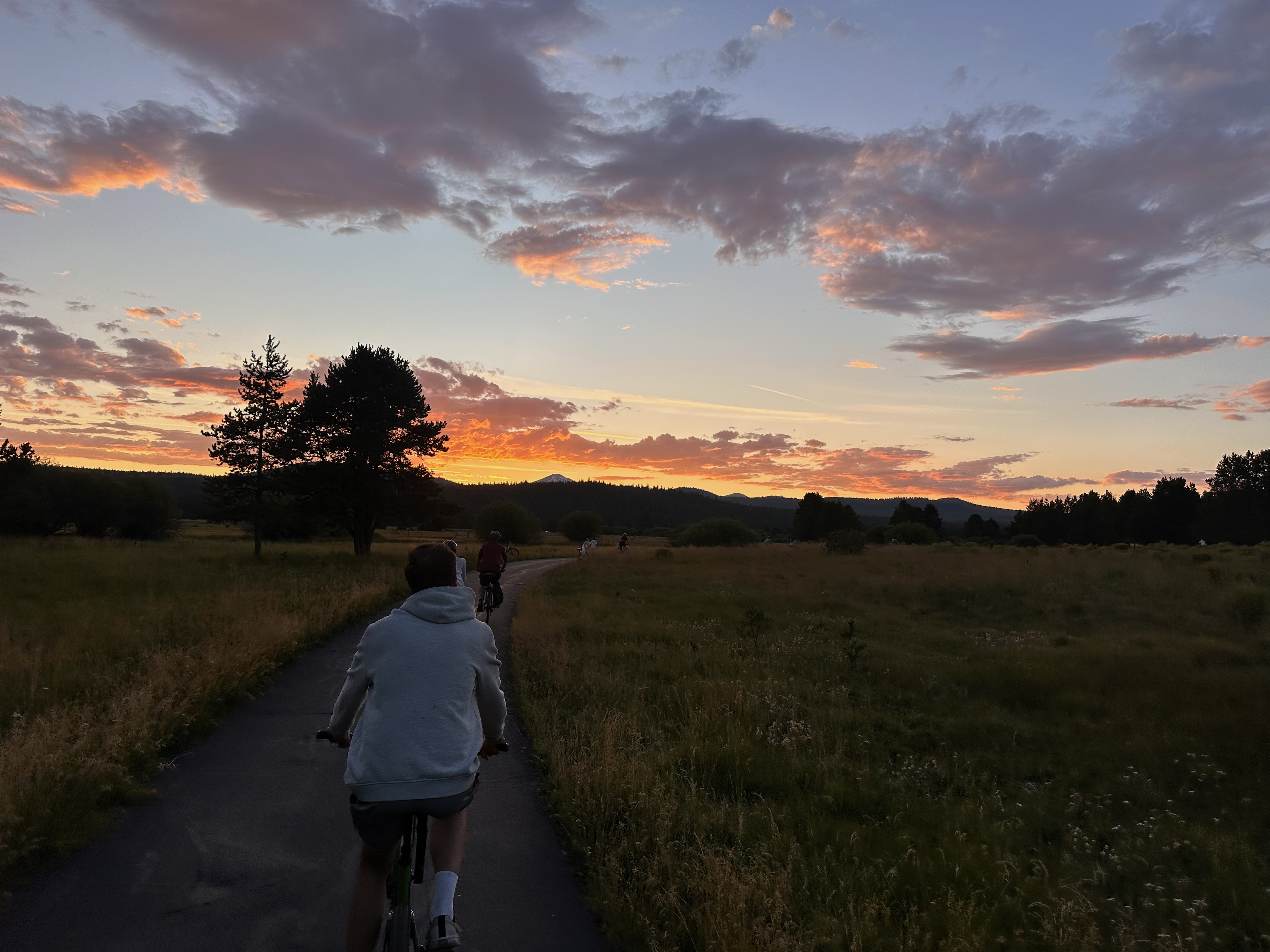 Riding in the evening light