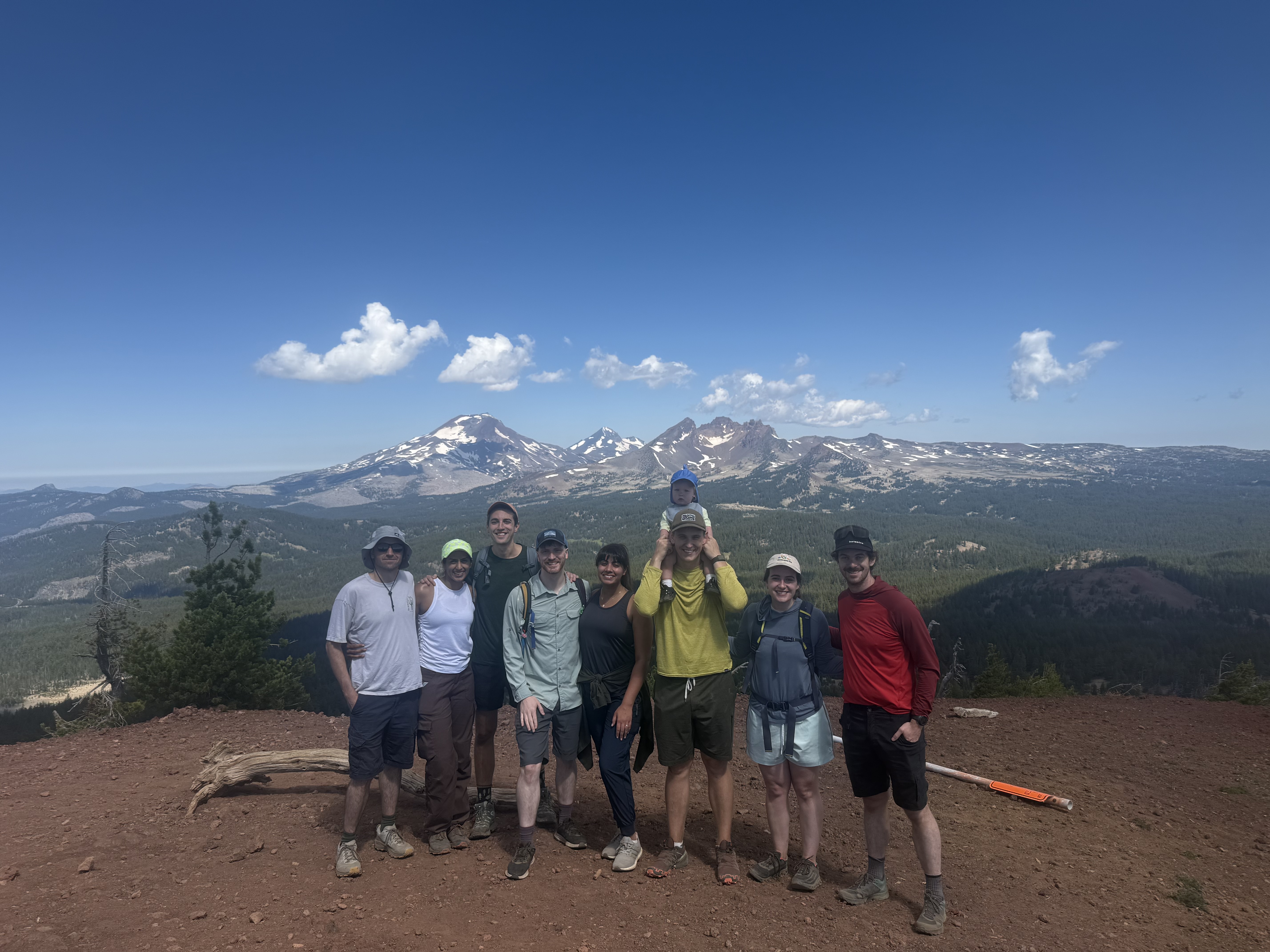 The whole group on top of Tumalo