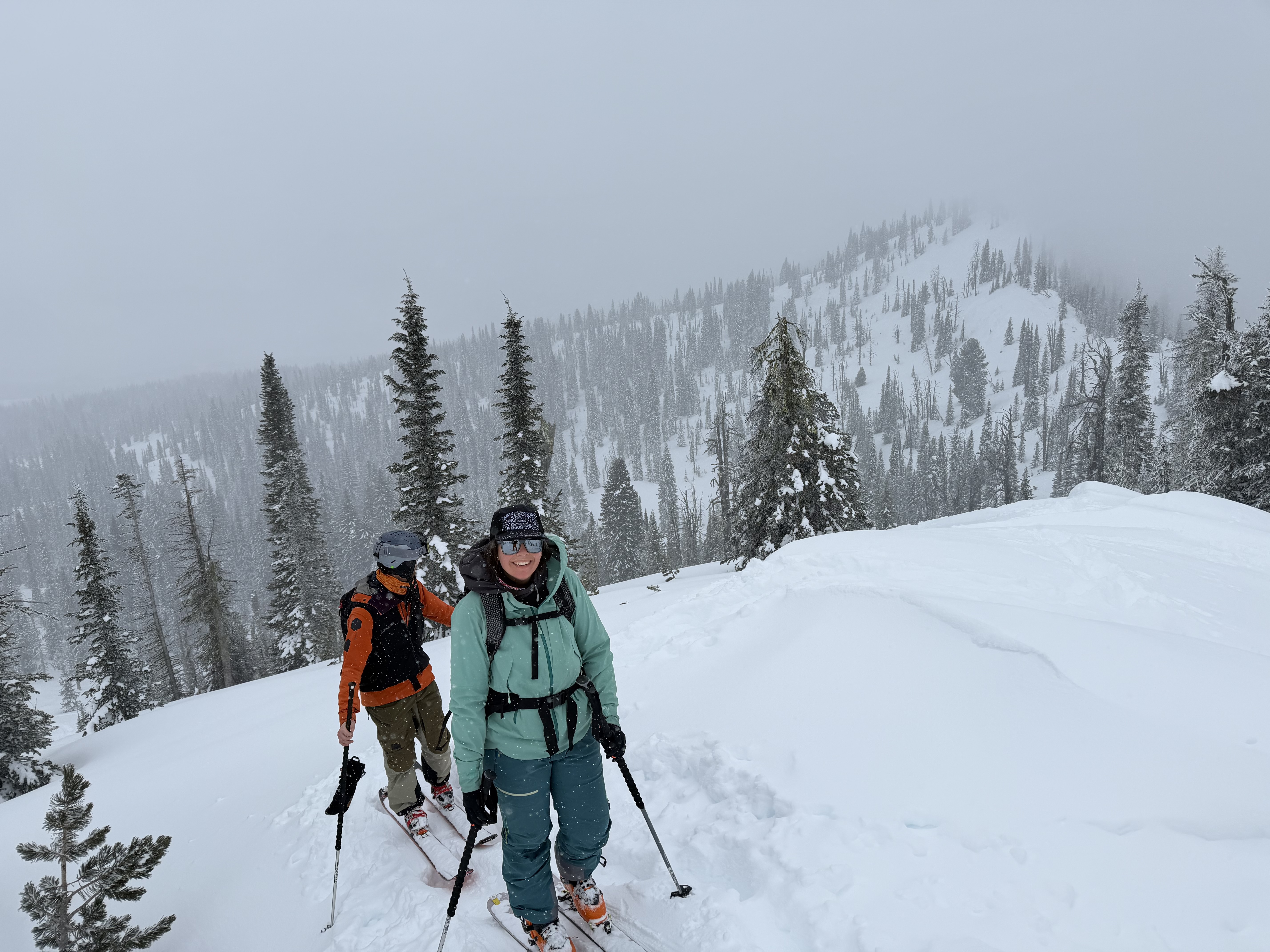 Kincaid and Ellie on the ridge traverse