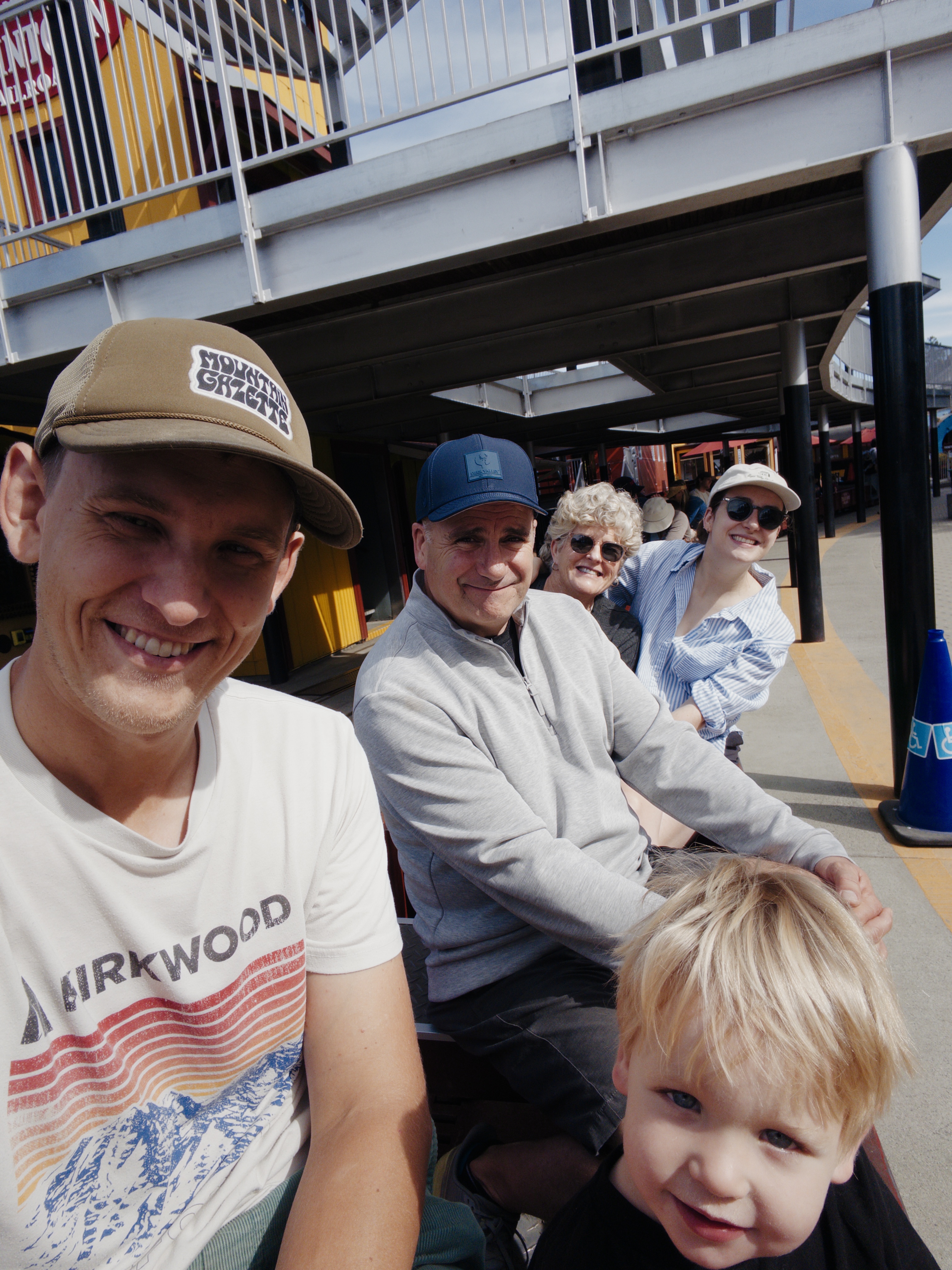 All together on the train