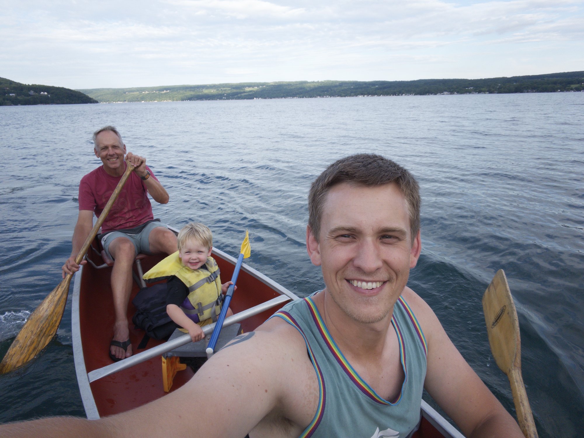 Canoeing to the yacht club