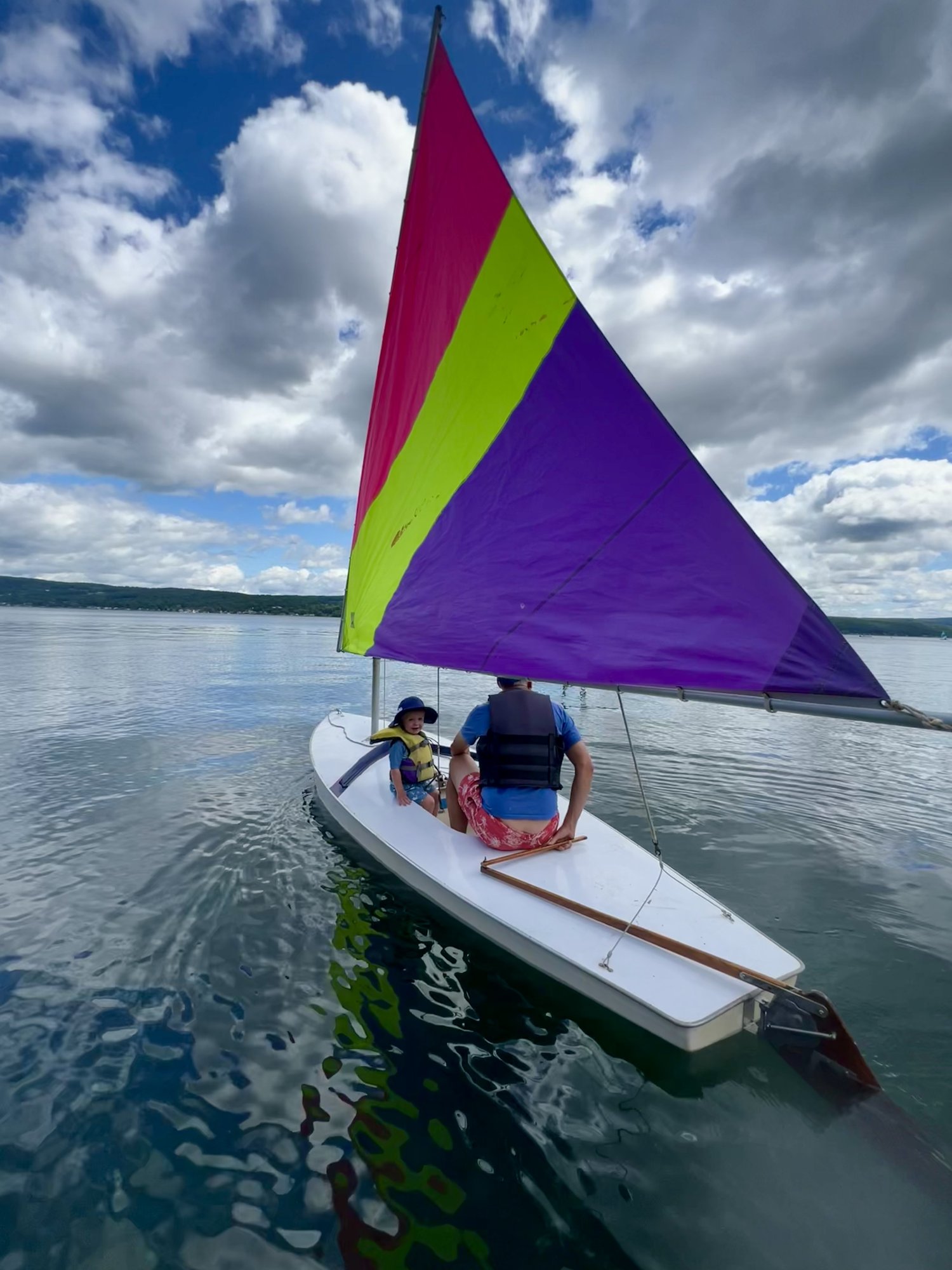 Sailing on the sunfish with grandpa